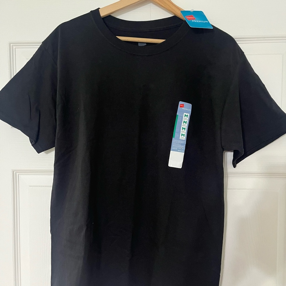 Hanes Premium All Black T-Shirt